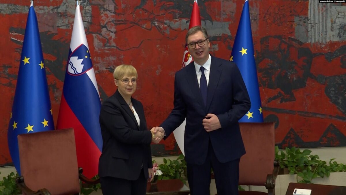 predsjednica slovenije i vucic