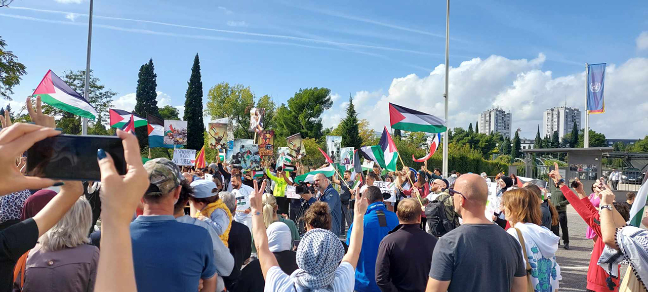 Propalestinki protest u Podgorici Propalestinski