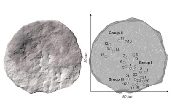 Mapa neba na starom kamenu