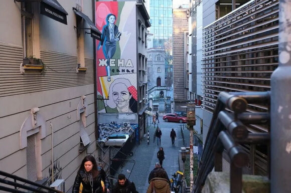 Mural posvećen Mitri Mitrović, umjetnica Jana Danilović