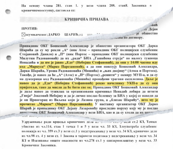 Policijska prijava: Nebojša Stefanović i Marko Parezanović pomagali Šarićevom klanu