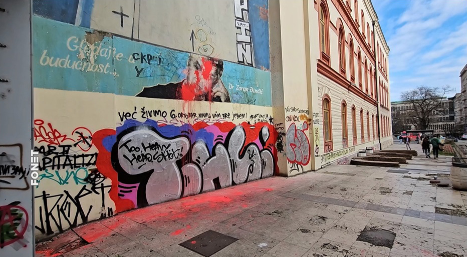 Uništen mural posvećen Zoranu Đinđiću