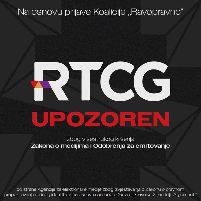 rtcg upozerenje