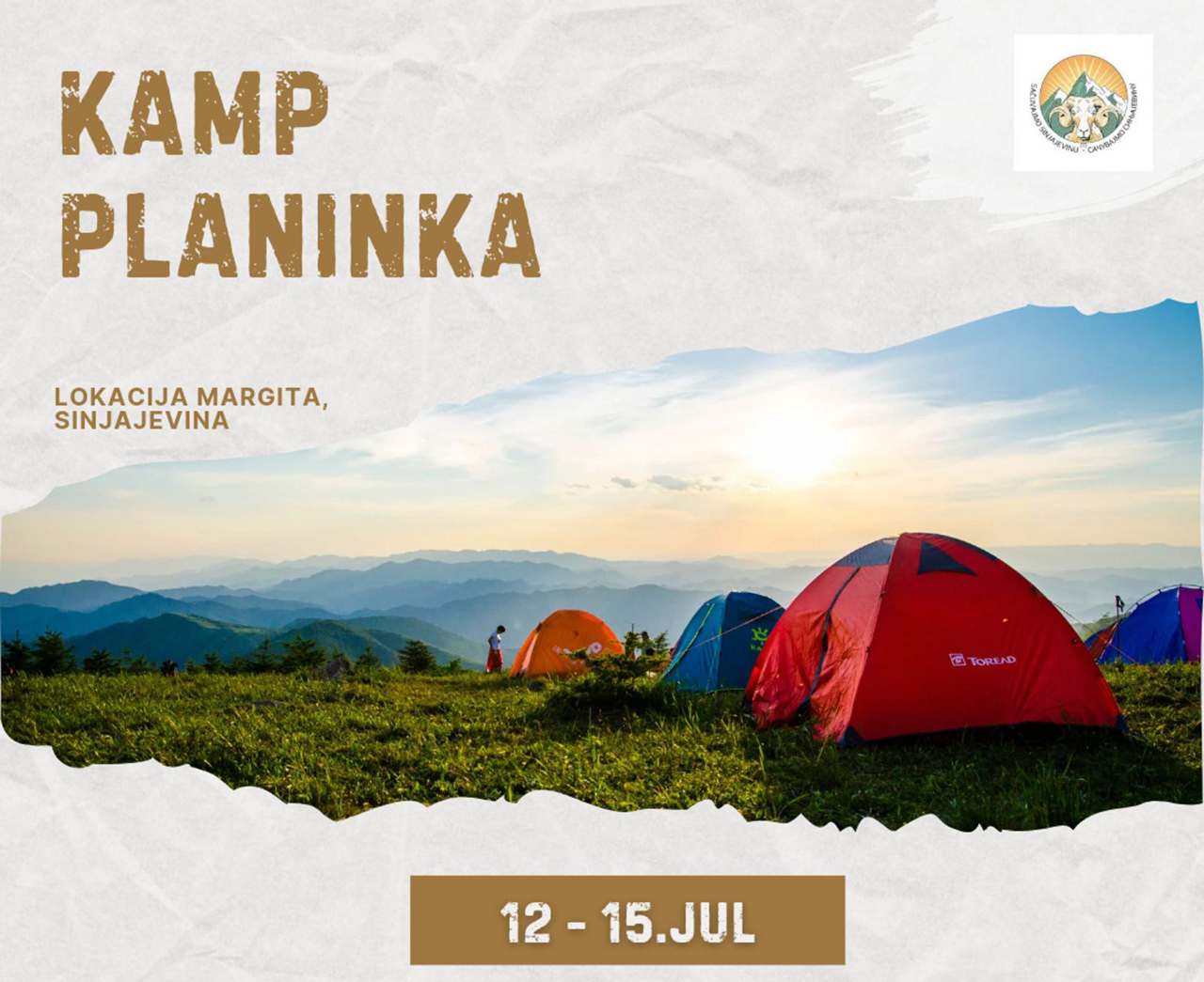 Kamp 'Planinka' na Sinjajevini od 12. do 15. jula