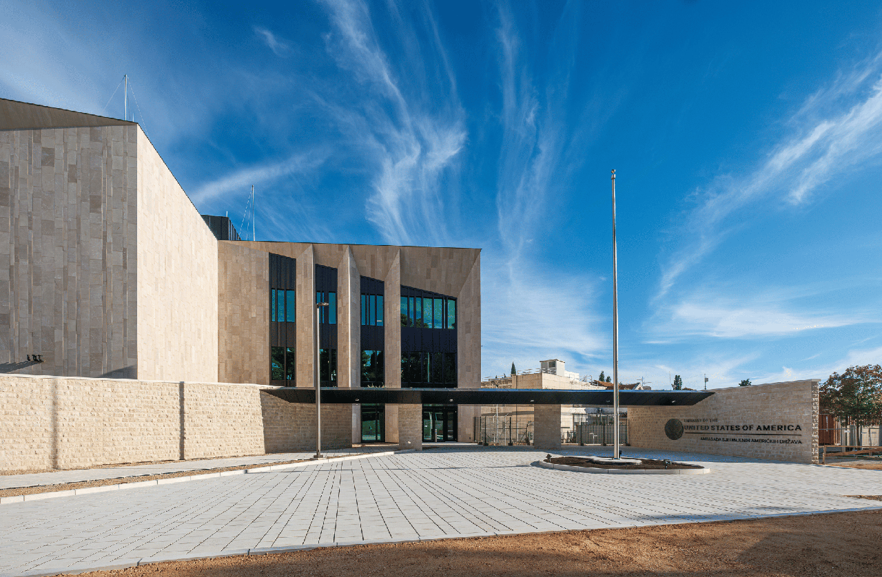 Ambasada SAD, Podgorica Završena prva faza izgradnje novog kompleksa Ambasade SAD u Podgorici