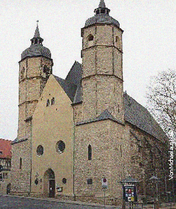 Blago je bilo skriveno u šuplju nogu statue od peščara u crkvi Svetog Andreja u Ajslebenu