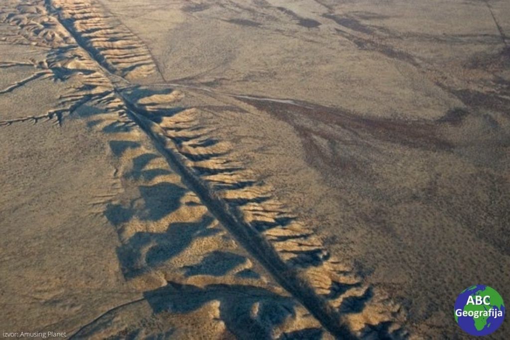 Kalifornija na mreži rasjednih linija