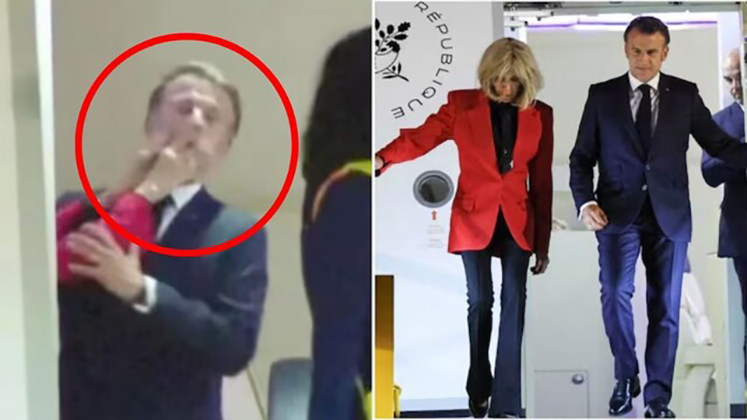 Predsjednik Francuske dobio pljusku od svoje žene