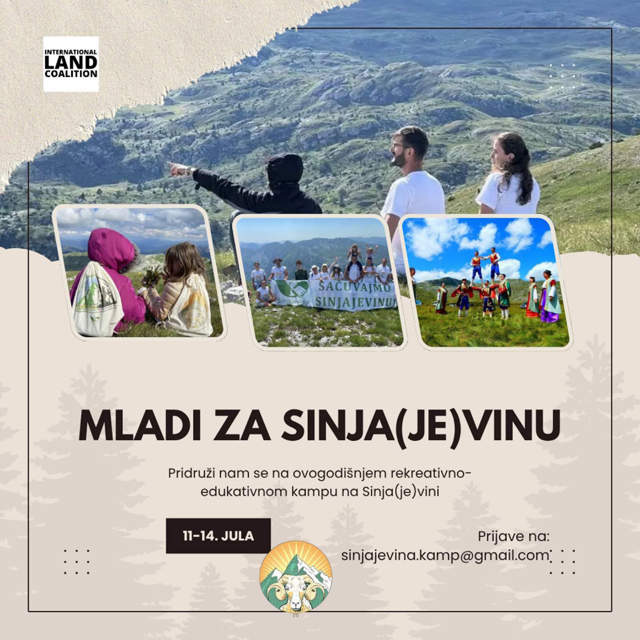 poster Edukativno-rekreativni kamp na Sinjajevini