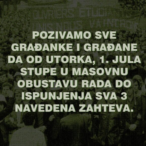 poziv na obustavu rada