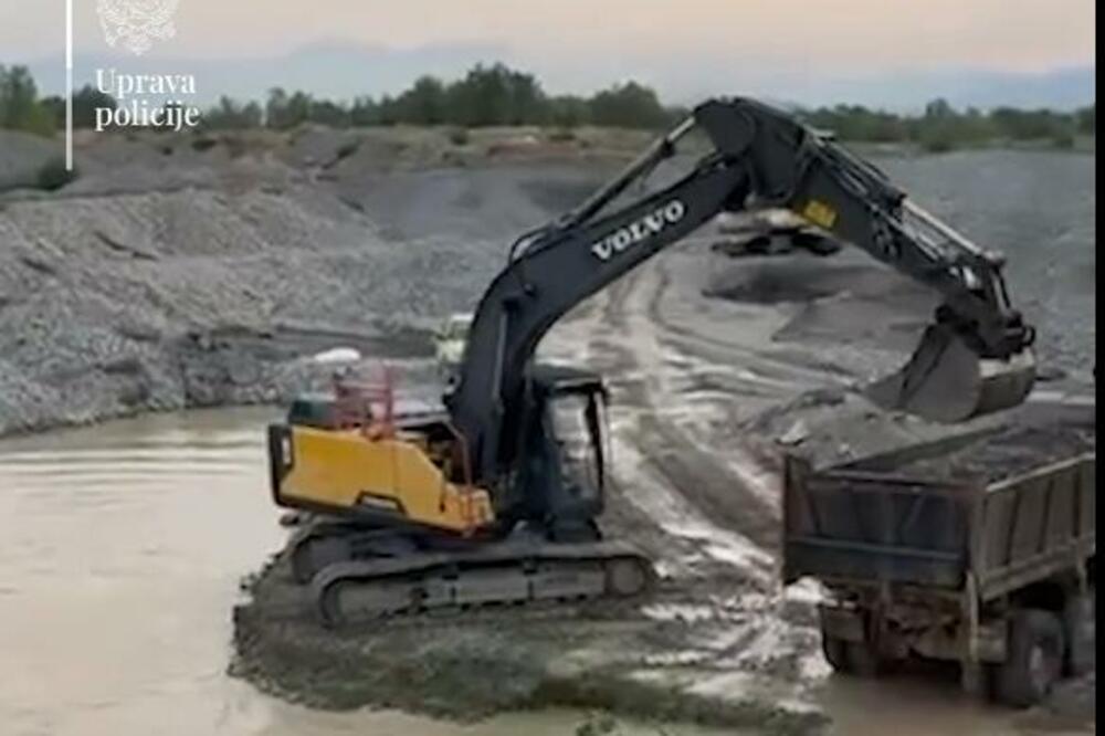 Eksploatacija šljunka u Zeti, uhapšene četiri osobe