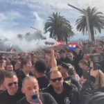 Navijači 'Hajduka' protestovali uz 'Za dom spremni'