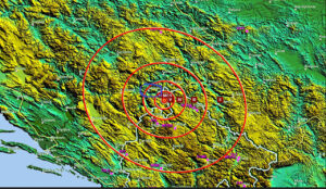 Seizmološki zavod CG koristi mapu na kojoj umjesto Foča piše Srbinje